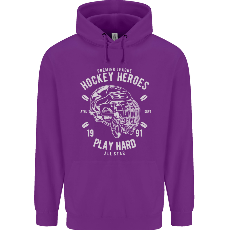Hockey Heroes Street Ice Childrens Kids Hoodie Purple