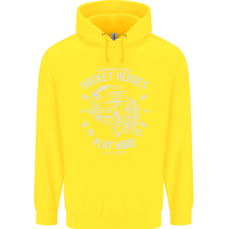 Hockey Heroes Street Ice Childrens Kids Hoodie Yellow