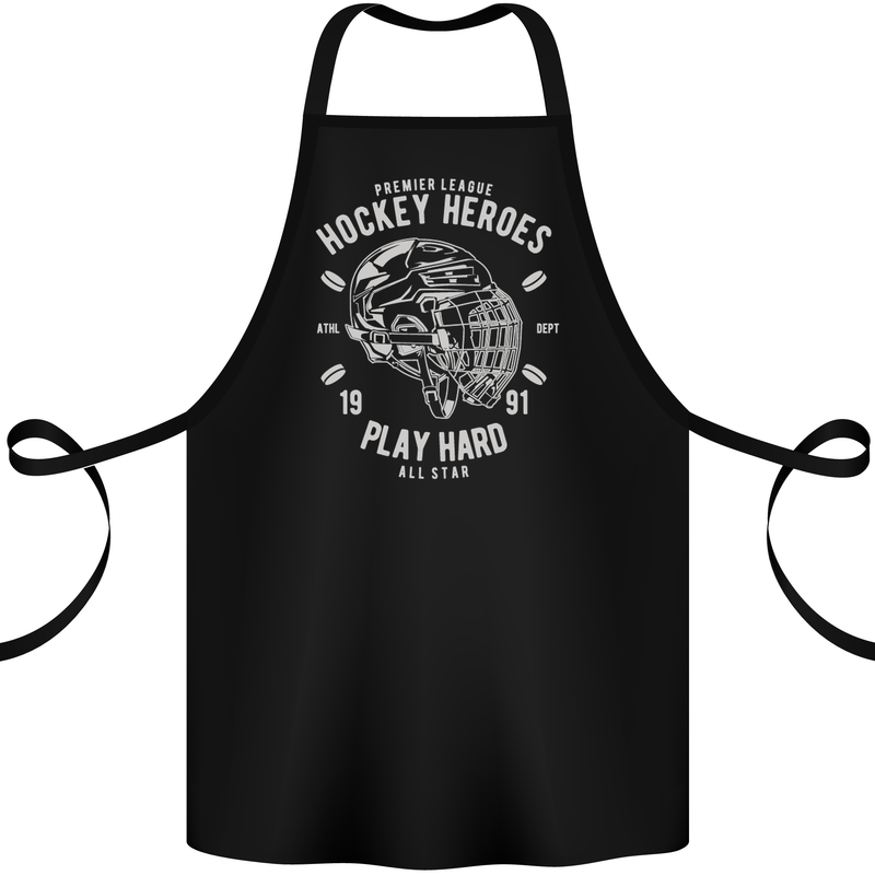 Hockey Heroes Street Ice Cotton Apron 100% Organic Black