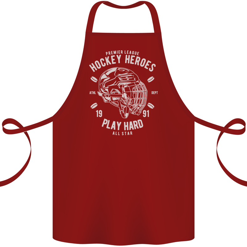 Hockey Heroes Street Ice Cotton Apron 100% Organic Maroon