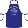 Hockey Heroes Street Ice Cotton Apron 100% Organic Royal Blue