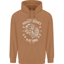 Hockey Heroes Street Ice Mens 80% Cotton Hoodie Caramel Latte