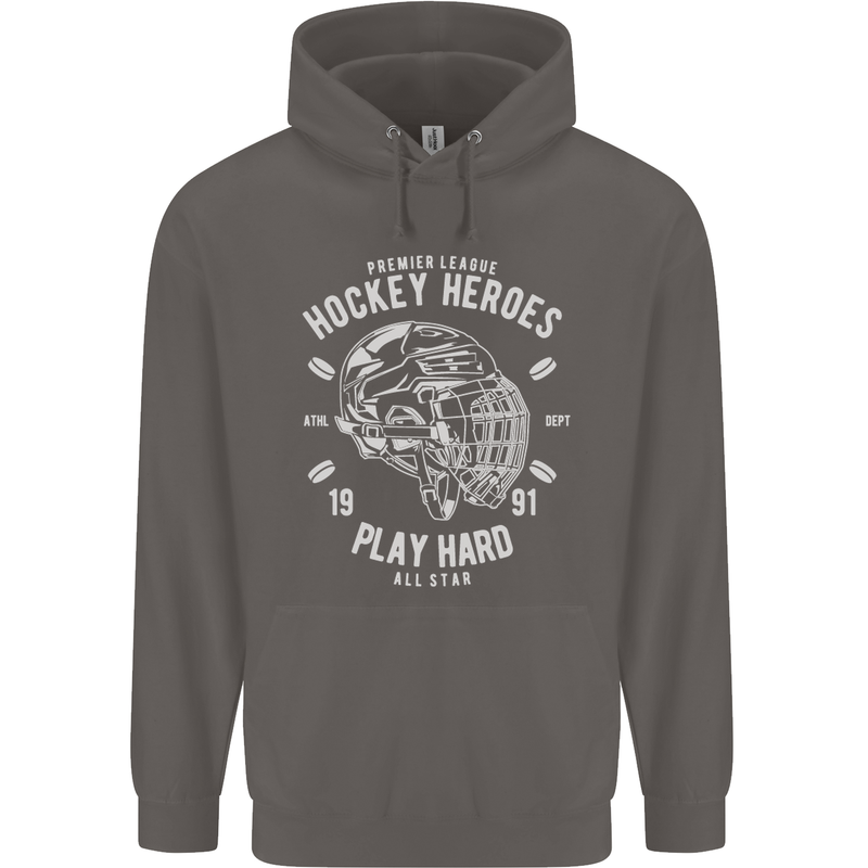 Hockey Heroes Street Ice Mens 80% Cotton Hoodie Charcoal