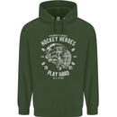 Hockey Heroes Street Ice Mens 80% Cotton Hoodie Forest Green