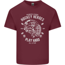 Hockey Heroes Street Ice Mens Cotton T-Shirt Tee Top Maroon