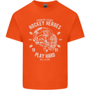 Hockey Heroes Street Ice Mens Cotton T-Shirt Tee Top Orange