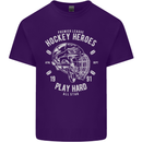 Hockey Heroes Street Ice Mens Cotton T-Shirt Tee Top Purple