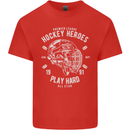 Hockey Heroes Street Ice Mens Cotton T-Shirt Tee Top Red