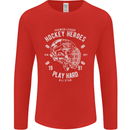 Hockey Heroes Street Ice Mens Long Sleeve T-Shirt Red
