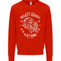 Hockey Heroes Street Ice Mens Sweatshirt Jumper Bright Red