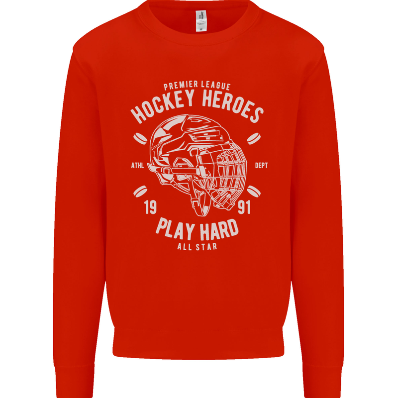 Hockey Heroes Street Ice Mens Sweatshirt Jumper Bright Red