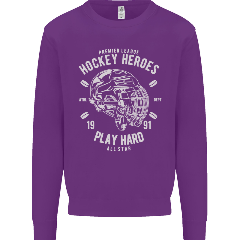 Hockey Heroes Street Ice Mens Sweatshirt Jumper Purple