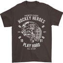 Hockey Heroes Street Ice Mens T-Shirt Cotton Gildan Dark Chocolate