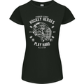 Hockey Heroes Street Ice Womens Petite Cut T-Shirt Black