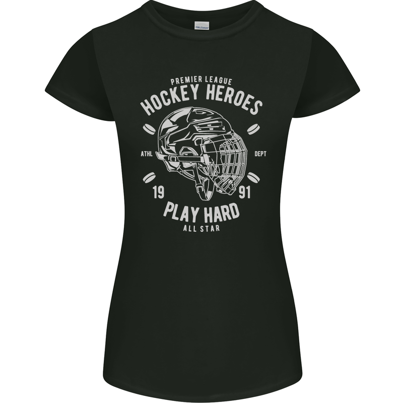 Hockey Heroes Street Ice Womens Petite Cut T-Shirt Black