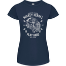 Hockey Heroes Street Ice Womens Petite Cut T-Shirt Navy Blue