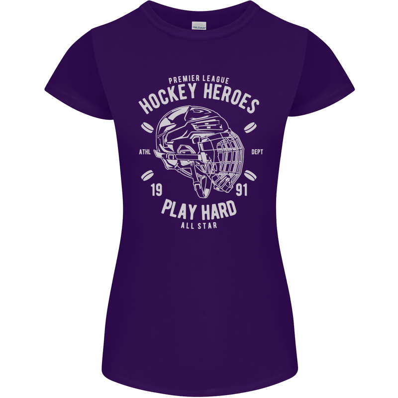 Hockey Heroes Street Ice Womens Petite Cut T-Shirt Purple