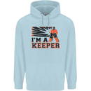 Hockey I'm a Keeper Funny Ice Street Childrens Kids Hoodie Light Blue