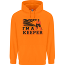 Hockey I'm a Keeper Funny Ice Street Childrens Kids Hoodie Orange