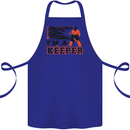 Hockey I'm a Keeper Funny Ice Street Cotton Apron 100% Organic Royal Blue