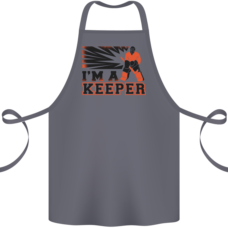 Hockey I'm a Keeper Funny Ice Street Cotton Apron 100% Organic Steel