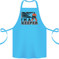 Hockey I'm a Keeper Funny Ice Street Cotton Apron 100% Organic Turquoise