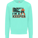 Hockey I'm a Keeper Funny Ice Street Kids Sweatshirt Jumper Peppermint