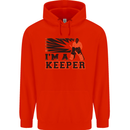 Hockey I'm a Keeper Funny Ice Street Mens 80% Cotton Hoodie Bright Red