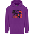 Hockey I'm a Keeper Funny Ice Street Mens 80% Cotton Hoodie Purple