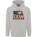 Hockey I'm a Keeper Funny Ice Street Mens 80% Cotton Hoodie Sports Grey