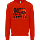 Hockey I'm a Keeper Funny Ice Street Mens Sweatshirt Jumper Bright Red