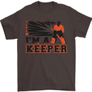 Hockey I'm a Keeper Funny Ice Street Mens T-Shirt Cotton Gildan Dark Chocolate