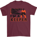 Hockey I'm a Keeper Funny Ice Street Mens T-Shirt Cotton Gildan Maroon