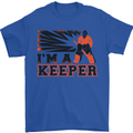 Hockey I'm a Keeper Funny Ice Street Mens T-Shirt Cotton Gildan Royal Blue