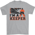 Hockey I'm a Keeper Funny Ice Street Mens T-Shirt Cotton Gildan Sports Grey