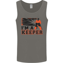 Hockey I'm a Keeper Funny Ice Street Mens Vest Tank Top Charcoal