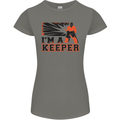 Hockey I'm a Keeper Funny Ice Street Womens Petite Cut T-Shirt Charcoal