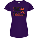 Hockey I'm a Keeper Funny Ice Street Womens Petite Cut T-Shirt Purple