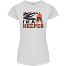 Hockey I'm a Keeper Funny Ice Street Womens Petite Cut T-Shirt White
