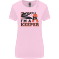 Hockey I'm a Keeper Funny Ice Street Womens Wider Cut T-Shirt Light Pink