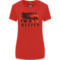 Hockey I'm a Keeper Funny Ice Street Womens Wider Cut T-Shirt Red