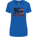 Hockey I'm a Keeper Funny Ice Street Womens Wider Cut T-Shirt Royal Blue