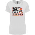 Hockey I'm a Keeper Funny Ice Street Womens Wider Cut T-Shirt White