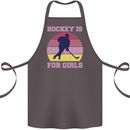 Hockey is For Girls Funny Ice Street Cotton Apron 100% Organic Dark Grey