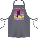 Hockey is For Girls Funny Ice Street Cotton Apron 100% Organic Steel
