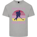 Hockey is For Girls Funny Ice Street Kids T-Shirt Childrens Sports Grey