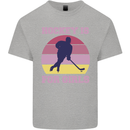 Hockey is For Girls Funny Ice Street Mens Cotton T-Shirt Tee Top Sports Grey