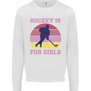 Hockey is For Girls Funny Ice Street Mens Sweatshirt Jumper White