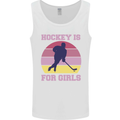 Hockey is For Girls Funny Ice Street Mens Vest Tank Top White