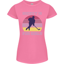 Hockey is For Girls Funny Ice Street Womens Petite Cut T-Shirt Azalea